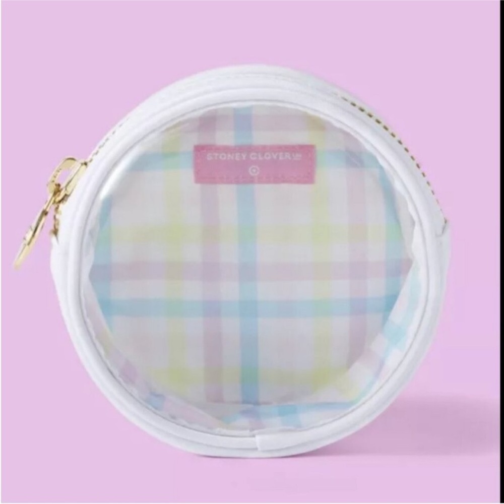 Stoney Clover Lane x Target Clear Front Pouch White Pastel Plaid